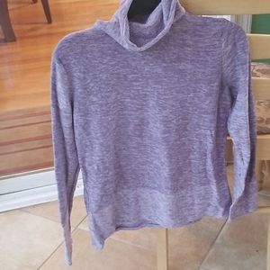 J.Jill purple cotton mock turtleneck small